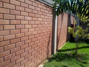 Compressed Cement Earth Brick Wall